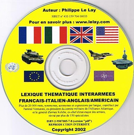 Lexique thmatique interarmes franais-italien-anglais/amricain